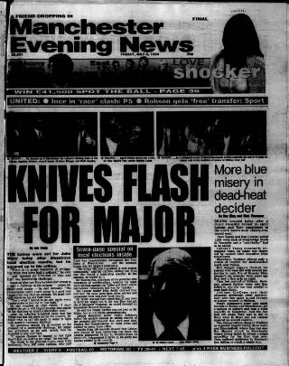 cover page of Manchester Evening News published on May 6, 1994