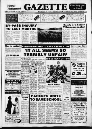 cover page of Hemel Hempstead Gazette and West Herts Advertiser published on April 29, 1988