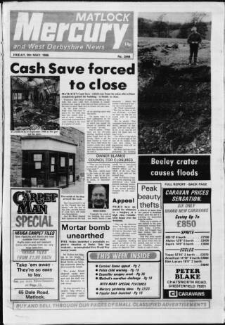 cover page of Matlock Mercury published on May 9, 1986