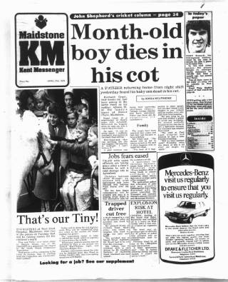 cover page of Maidstone Telegraph published on April 27, 1979