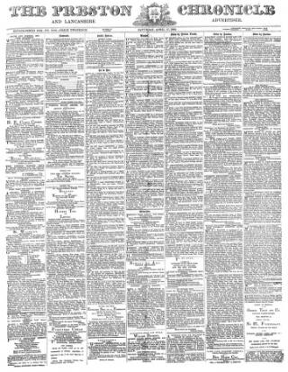 cover page of Preston Chronicle published on April 17, 1880