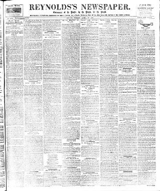cover page of Reynolds's Newspaper published on April 19, 1903