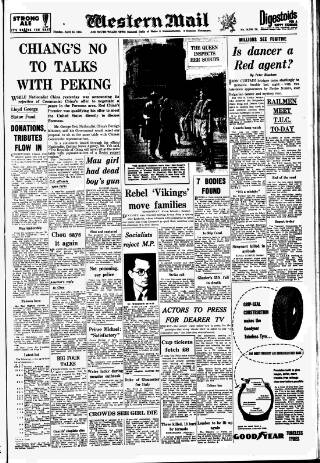 cover page of Western Mail published on April 25, 1955