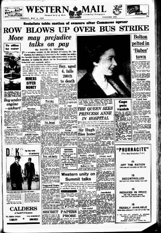 cover page of Western Mail published on May 6, 1958