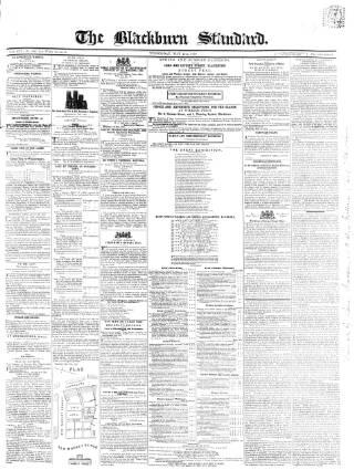 cover page of Blackburn Standard published on May 15, 1850
