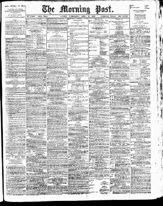 cover page of Morning Post published on April 17, 1907