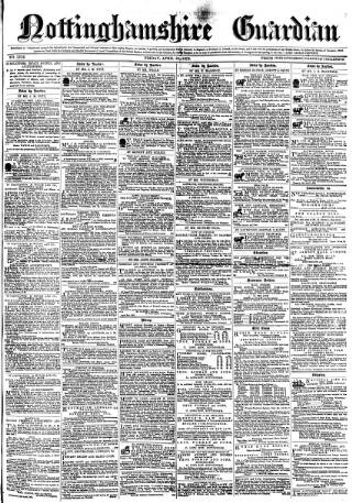 cover page of Nottinghamshire Guardian published on April 23, 1875