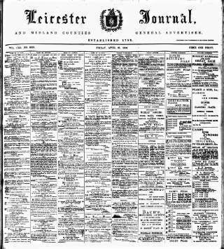 cover page of Leicester Journal published on April 25, 1913