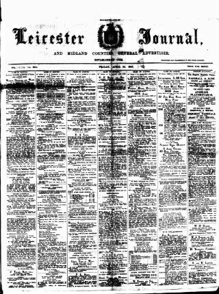 cover page of Leicester Journal published on April 18, 1919