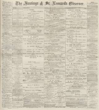 cover page of Hastings and St Leonards Observer published on April 25, 1896