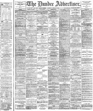 cover page of Dundee Advertiser published on April 18, 1892