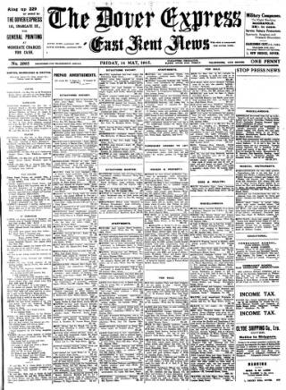 cover page of Dover Express published on May 14, 1915