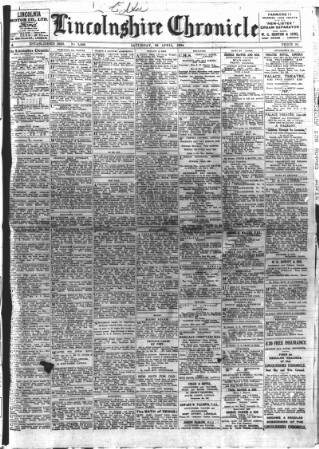 cover page of Lincolnshire Chronicle published on April 26, 1924