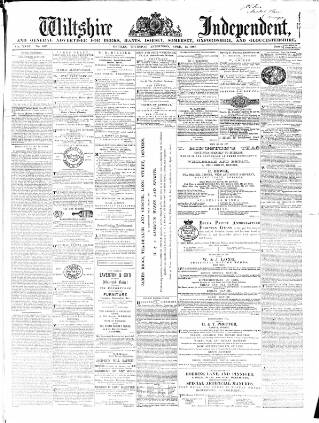 cover page of Wiltshire Independent published on April 25, 1867