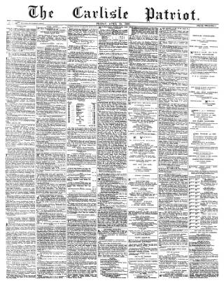 cover page of Carlisle Patriot published on April 25, 1890