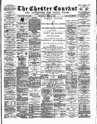 cover page of Chester Courant published on April 27, 1892