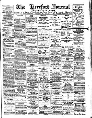 cover page of Hereford Journal published on April 26, 1902
