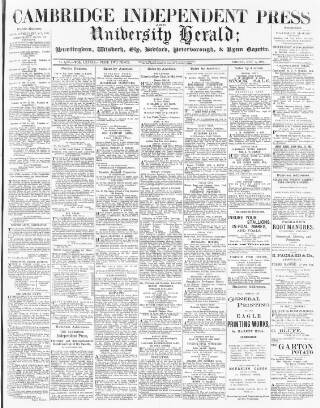cover page of Cambridge Independent Press published on May 4, 1894
