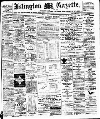 cover page of Islington Gazette published on April 17, 1899