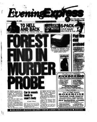 cover page of Aberdeen Evening Express published on April 27, 1996
