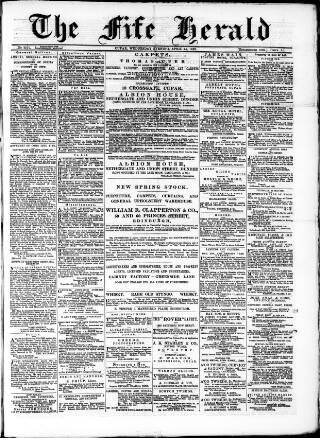 cover page of Fife Herald published on April 24, 1889