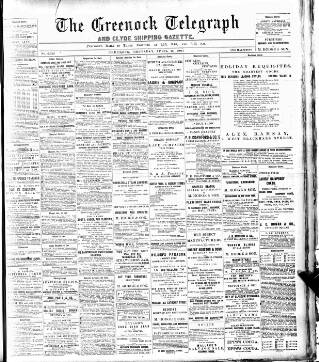 cover page of Greenock Telegraph and Clyde Shipping Gazette published on April 18, 1901