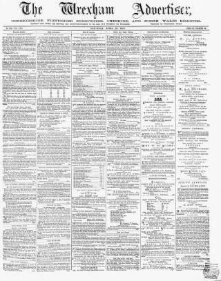 cover page of Wrexham Advertiser published on April 23, 1870