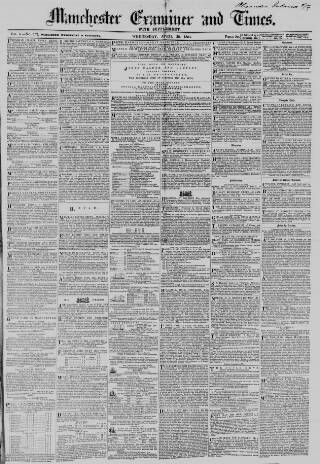 cover page of Manchester Times published on April 26, 1854