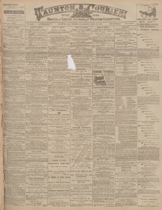 cover page of Taunton Courier and Western Advertiser published on April 25, 1900