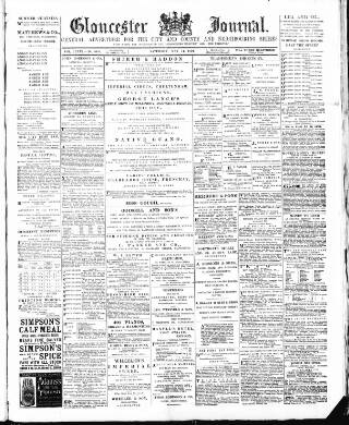 cover page of Gloucester Journal published on May 14, 1892