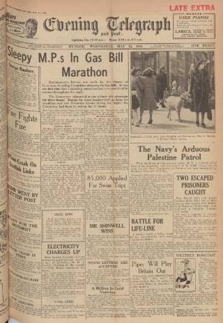 cover page of Dundee Evening Telegraph published on May 12, 1948