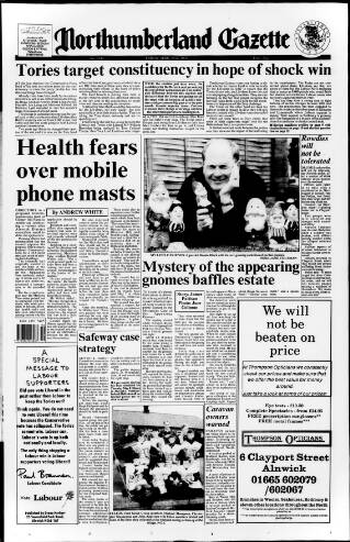 cover page of Alnwick Mercury published on April 25, 1997