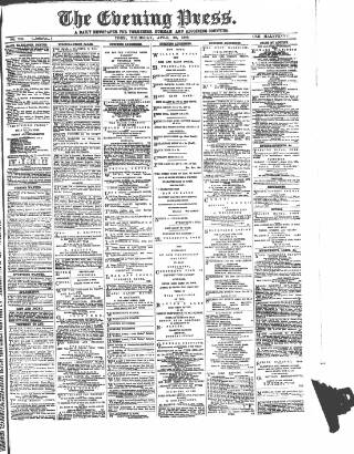 cover page of Yorkshire Evening Press published on April 26, 1888