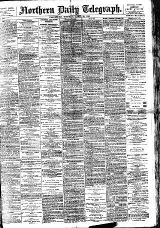 cover page of Northern Daily Telegraph published on April 25, 1893