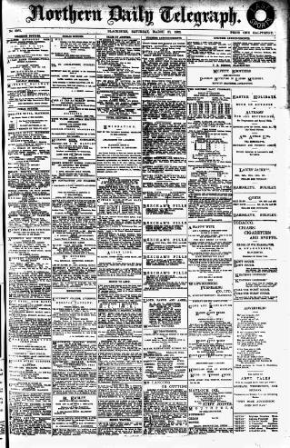 cover page of Northern Daily Telegraph published on March 28, 1903