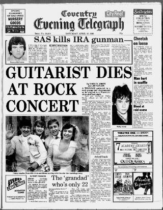 cover page of Coventry Evening Telegraph published on April 26, 1986
