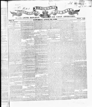 cover page of Drogheda Conservative Journal published on April 25, 1846