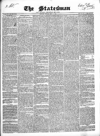 cover page of Statesman and Dublin Christian Record published on May 5, 1843