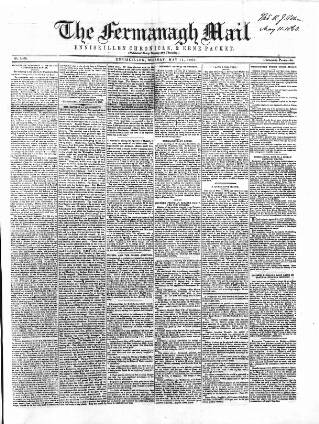cover page of Enniskillen Chronicle and Erne Packet published on May 11, 1863