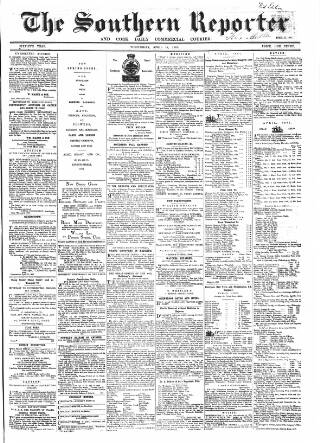 cover page of Southern Reporter and Cork Commercial Courier published on April 17, 1867
