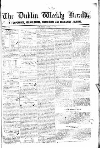 cover page of Dublin Weekly Herald published on April 20, 1839