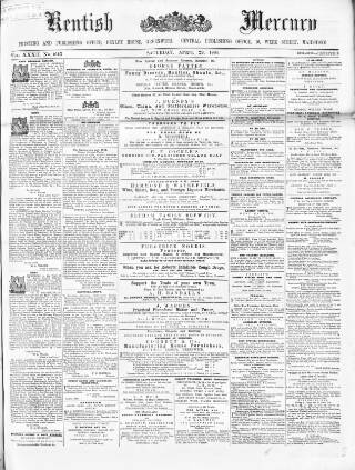 cover page of Kentish Mercury published on April 23, 1864