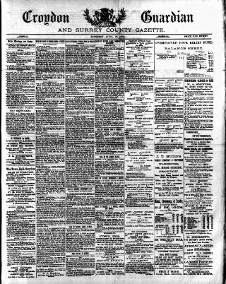 cover page of Croydon Guardian and Surrey County Gazette published on April 18, 1885