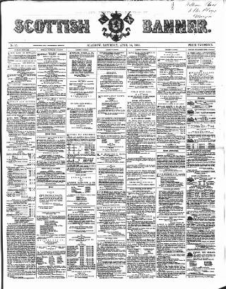 cover page of Scottish Banner published on April 14, 1860