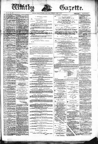 cover page of Whitby Gazette published on April 23, 1887