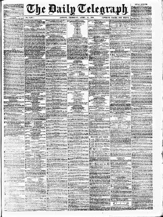 cover page of Daily Telegraph & Courier (London) published on April 19, 1900