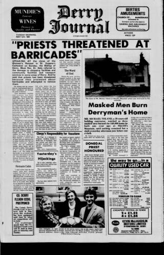 cover page of Derry Journal published on May 12, 1981