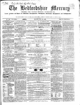 cover page of Bedfordshire Mercury published on May 10, 1858