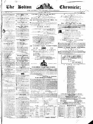 cover page of Bolton Chronicle published on April 20, 1850