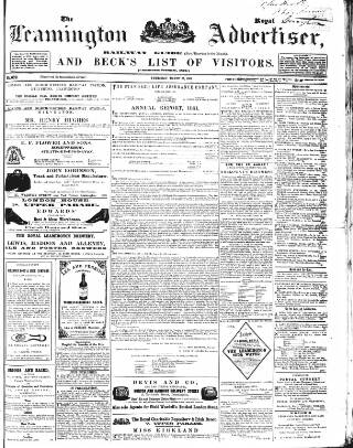 cover page of Leamington Advertiser, and Beck's List of Visitors published on March 28, 1861